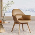 كرسي جلد ثابت